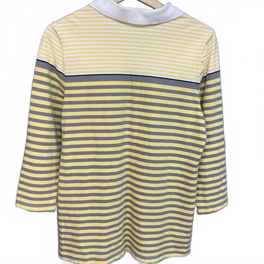 Croft & Barrow Vintage Women's Striped Polo Shirt, Size M - Picture 5 of 6